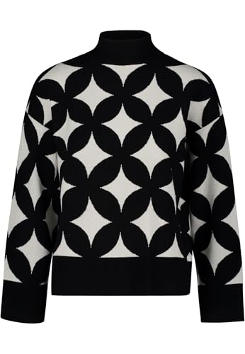 zero Damen Pullover mit Rautenmuster BlackCream,36 zero Damen Pullover mit Rautenmuster BlackCream,36 von zero
