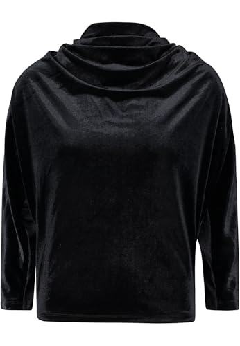 zero Damen Samtshirt mit 3/4 Arm Black Beauty,40 zero Damen Samtshirt mit 3/4 Arm Black Beauty,40 von zero