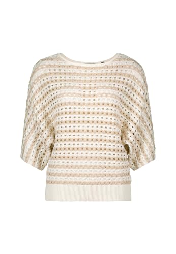 zero Damen Streifen-Pullover mit Lochmuster CreamBeige,38 zero Damen Streifen-Pullover mit Lochmuster CreamBeige,38 von zero