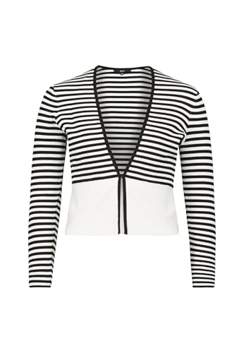 zero Damen Strickjacke mit Streifen Patch CreamBlack,42 zero Damen Strickjacke mit Streifen Patch CreamBlack,42 von zero