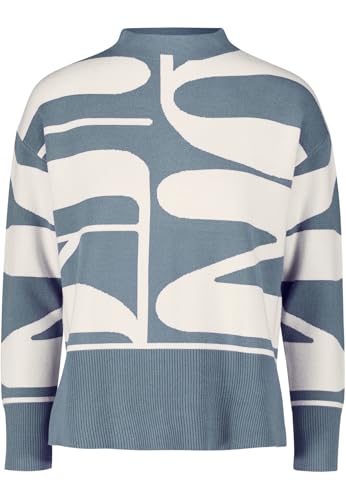 zero Damen Strickpullover mit Allover-Muster GreyCream,36 zero Damen Strickpullover mit Allover-Muster GreyCream,36 von zero