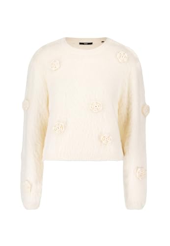 zero Damen Strickpullover mit Blumen Eggnog,40 zero Damen Strickpullover mit Blumen Eggnog,40 von zero