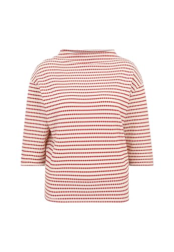 zero Damen Sweatshirt Geringelt mit 3/4 Ärmel CreamRed,36 zero Damen Sweatshirt Geringelt mit 3/4 Ärmel CreamRed,36 von zero