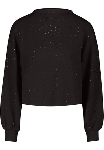 zero Damen Sweatshirt mit Glitzersteinchen BlackBlack,42 zero Damen Sweatshirt mit Glitzersteinchen BlackBlack,42 von zero