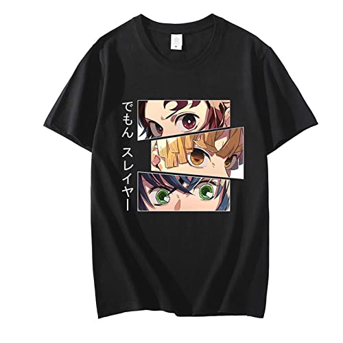 Anime Demon Slayer T-Shirt Männer Sommer Japanisch Manga Kimetsu No Yaiba T-Shirt Inosuke Grafik T-Shirt Kurzarm (XL,Color 01) von zhedu