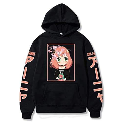 Lustiger Anime Spy X Family Hoodie Harajuku Langarm Kawaii Sweatshirts Cartoon Casual Oversize Hoodie (XL,Color 01) von zhedu