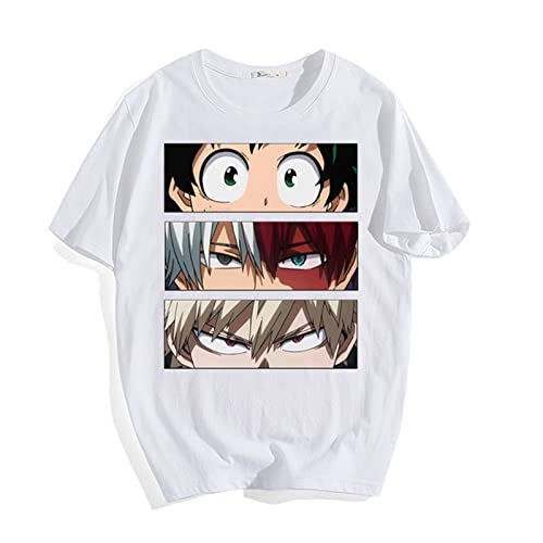 My Hero Academia 3D Tshirt Männer Frauen Kinder Sommer Kurzarm Tops T-Shirt Boku No Hero Academia Lustiges Anime T-Shirt (L,Color 02) von zhedu