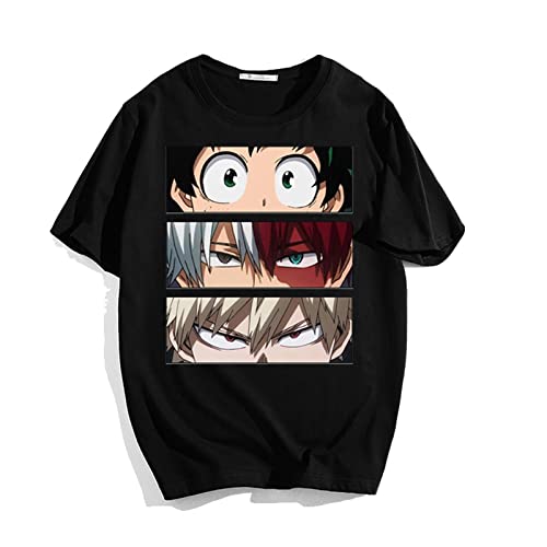 My Hero Academia 3D Tshirt Männer Frauen Kinder Sommer Kurzarm Tops T-Shirt Boku No Hero Academia Lustiges Anime T-Shirt (S,Color 01) von zhedu