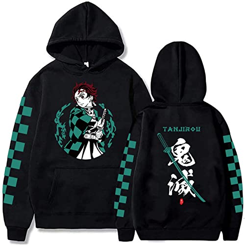 zhedu Anime Demon Slayer Hoodie Männer Und Frauen Print Pullover Harajuku Sweatshirts Langarm Lose Streetwear Hoodie Tops (M,Color 01) von zhedu