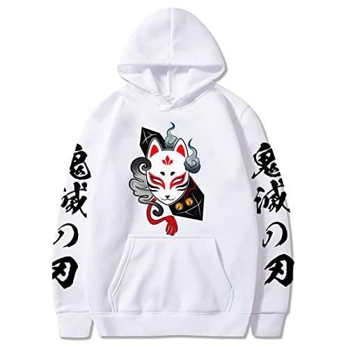 zhedu Demon Slayer Anime Hoodie Übergroßes Langarm-Sweatshirt Harajuku-Druck Pullover Lose Hoodies Streetwear-Kleidung (S,Color 02) von zhedu