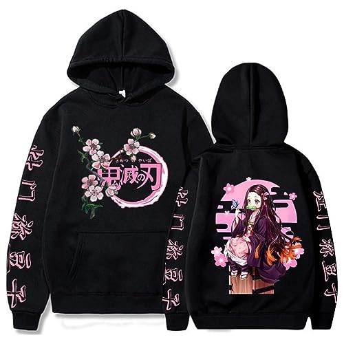 zhedu Demon Slayer Hoodie Beliebte Casual Langarm Unisex Sweatshirt Herbst Und Winter Harajuku Cosplay Mode Kleidung (XL,Color 01) von zhedu