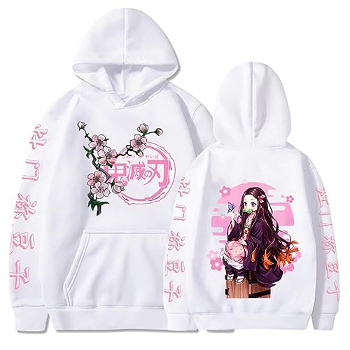 zhedu Demon Slayer Hoodie Beliebte Casual Langarm Unisex Sweatshirt Herbst Und Winter Harajuku Cosplay Mode Kleidung (XS,Color 02) von zhedu