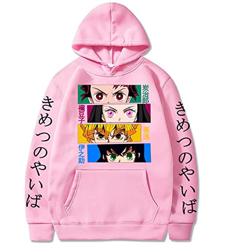 zhedu Japanischer Anime Demon Slayer Hoodie Graphic Hoodie Pullover Übergroßes Harajuku Casual Sweatshirt Für Herren Und Damen (XXS,Color 06) von zhedu