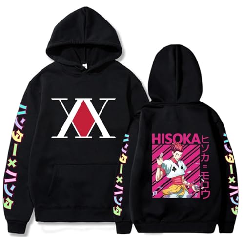 zhedu Japanischer Anime Hunter X Hunter Hoodie Langarm Lose Kapuze Unisex Casual Oversize Herbst Und Winter Sweatshirt (Color 01,XS) von zhedu