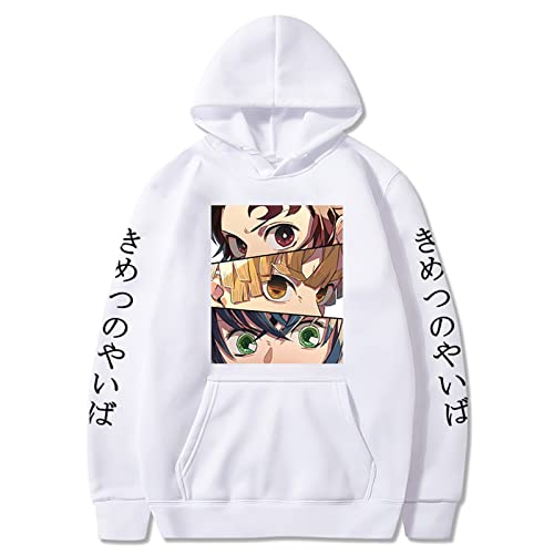 zhedu Lustige Heiße Anime Demon Slayer Hoodie Harajuku Sweatshirts Y2k Lose Lässige Pullover Kimetsu No Yaiba Druck Top (M,Color 03) von zhedu
