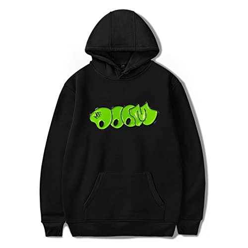 zhedu MF Doom Hoodie Für Herren Schwarz Sweatshirts Hip Hop 3D Print Pullover Unisex (XXS-4XL) (XXL,Color 1) von zhedu