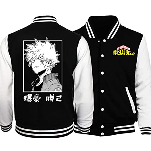 zhedu My Hero Academia Baseballuniform Hoodie Japan Anime Trainingsanzug Männer Bomberjacke Winter Streetwear Harajuku (M,Color 01) von zhedu