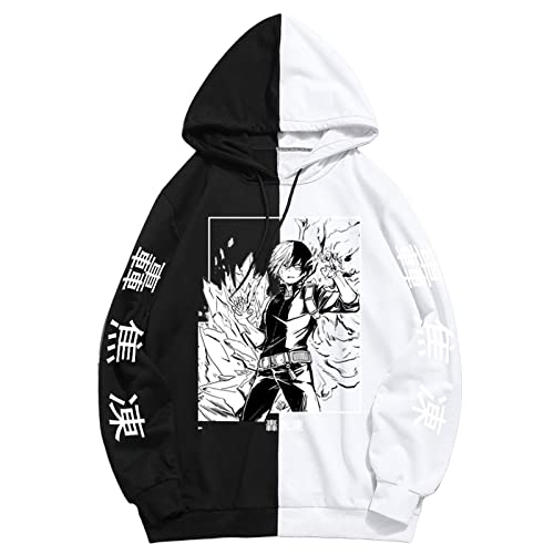 zhedu My Hero Academia Hoodie Japanische Nähte Stil Anime Sweatshirt Unisex Lustiger Harajuku Pullover Vier Jahreszeiten (M,Color 08) von zhedu