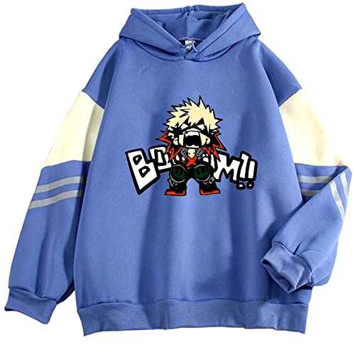 zhedu My Hero Academia Katsuki Bakugo Hoodie Japanischer Stil Anime Sweatshirt Unisex Lustiger Harajuku Lässiger Pullover Herren Damen (M,Color 5) von zhedu