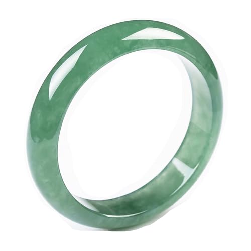 zhuBAOHE Authentisches smaragdgrünes Jadeit-Armband für Frauen, Smaragd-Edelstein-Armbänder für Mädchen, Hochzeitsarmband,Grün,54mm von zhuBAOHE