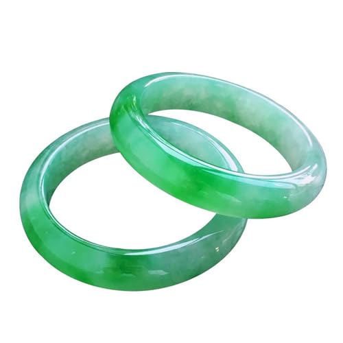 zhuBAOHE Eissamen schwimmendes grünes Jade-Armband. Volles grünes Jade-Armband. Sonnenscheingrünes Rundstab-Armband. Schwimmendes Blumenkönigin-Jade-Armband 1pcs,Grün,60mm von zhuBAOHE