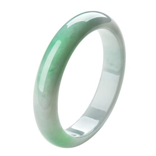 zhuBAOHE Grünes Jadeit-Armband für Frauen, Authentische Jade-Smaragdgrün-Perlenarmbänder für Mutter, Ehefrau, Tochter, natürliches Edelsteinarmband,Grün,54mm von zhuBAOHE