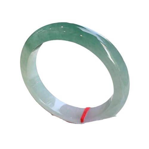 zhuBAOHE Myanmar Jade Eissamen Rundes Armband Tochter Geschenk Süßes Herz Armband Klares Wasser Grün Schwimmende Blume Segensarmband,Grün,60mm von zhuBAOHE