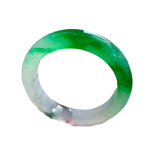 zhuBAOHE Myanmar Smaragd Jadeit Armband für Frauen Männer Perlenarmbänder Viel Glück Reichtum Wohlstand Unisex Edelstein Schutzarmband,Grün,58mm von zhuBAOHE