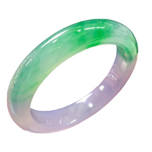 zhuBAOHE Natürliches violettes Jade-Armband, wohlhabendes Glücks-Jade-Armreif, Amulett für Frauen, glückliches Jade-Feng-Shui-Schutzarmband, Zertifikat,Natural,56mm von zhuBAOHE