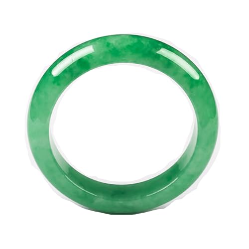 zhuBAOHE Sonnenscheingrünes Jadearmband Eissamen Kaisergrünes rundes Streifen-Jadearmband Myanmar Vollgrünes transparentes Eisarmband für Damen,Grün,54mm von zhuBAOHE