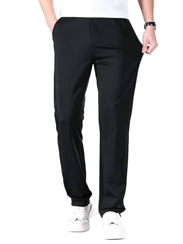 ziilay Golfhose Business Elegante Jogginghose Herren Sommerhose Lang leicht Vier-Wege Stretch 8363bBK36W31L von ziilay