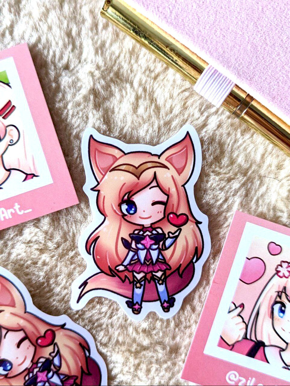 Ahri Sticker | Sternenwächter Süßes Chibi Geschenk von zilerArt