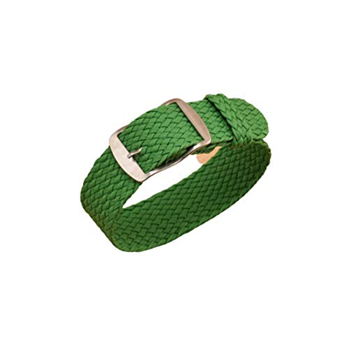 14mm/16mm/18mm/20mm/22mm Nylon Webart NATO Bügel bunt Sport Armband Zubehör Grün, 18mm von zssmGood