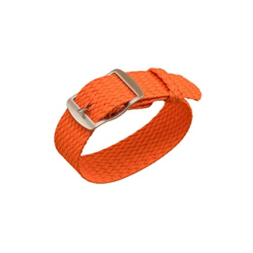 14mm/16mm/18mm/20mm/22mm Nylon Webart NATO Bügel bunt Sport Armband Zubehör Orange, 18mm von zssmGood